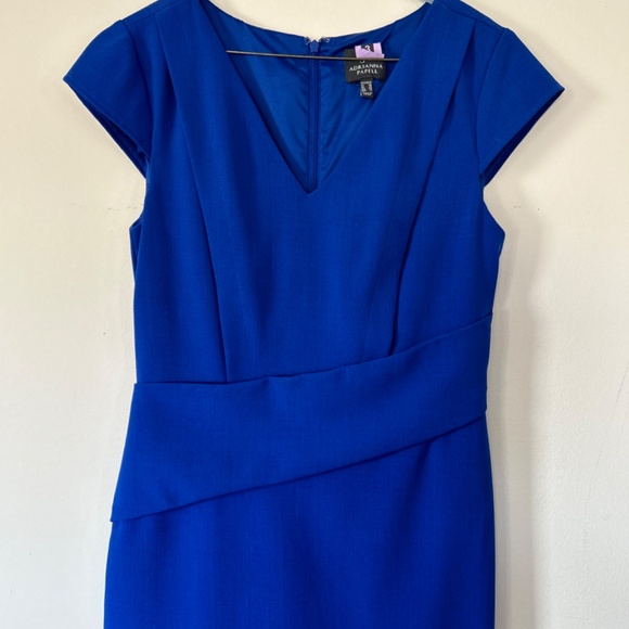 💓Beautiful Royal Blue Cap Sleeve V Neck Formal Dress - Picture 2 of 13
